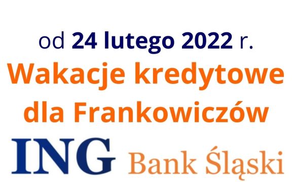 28.02.2022 ING Bank Śląski zawieszenie rat CHF