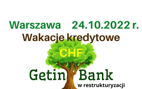 Zaskakujące wiadomości z&nbsp;sądu: sądowe wstrzymanie płatności rat kredytu „walutowego”​ do&nbsp;Getin Noble Bank w&nbsp;przymusowej restrukturyzacji