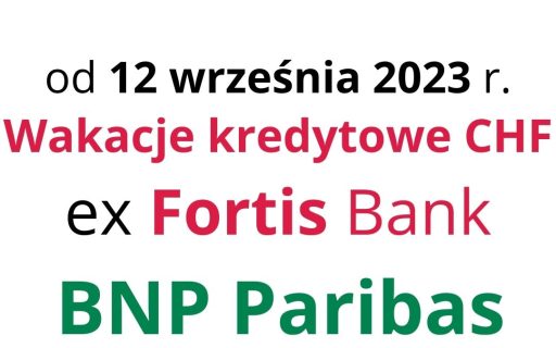 12.09.2023 Zawieszenie rat kredytu BNP Paribas Bank Polska SA