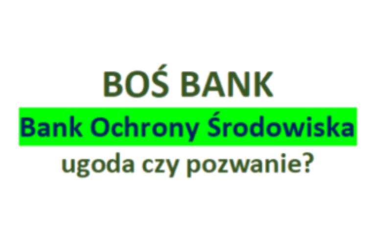 BOŚ Bank ugody