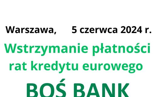05.06.2024 Bank Ochrony Środowiska Wakacje kredytowe 2024 dla Eurowiczów | Jak uzyskać?