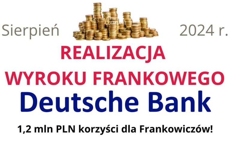 Rozliczenie wyroku frankowego Deutsche Bank | Przewodnik po&nbsp;procesie, w&nbsp;którym&nbsp;Frankowicze odzyskali ponad 284 tys. PLN