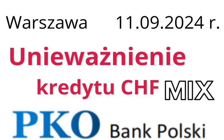 11.09.2024 Kredyt hipoteczny MIX unieważniony w&nbsp;sądzie | Kolejny sukces przeciwko PKO BP
