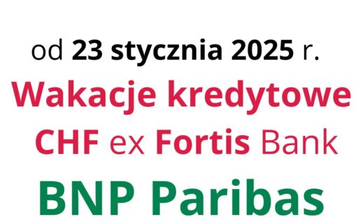 23.01.2025 Fortis Bank kredyt frankowy | Uzyskaliśmy wstrzymanie płatności rat