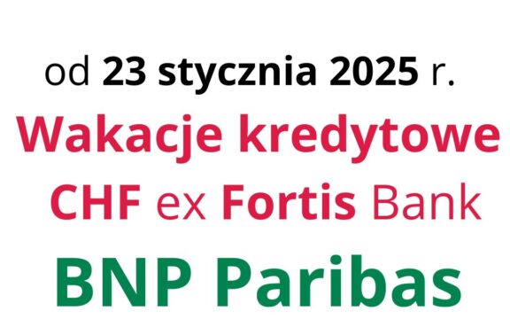 23.01.2025 Fortis Bank kredyt frankowy | Uzyskaliśmy wstrzymanie płatności rat