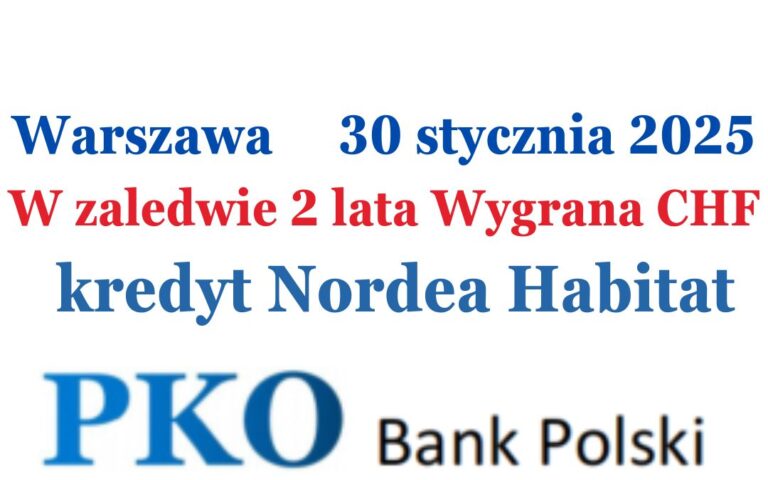 30.01.2025 Nordea Habitat wyroki | Kolejny kredyt unieważniony w sądzie | Frankowicze