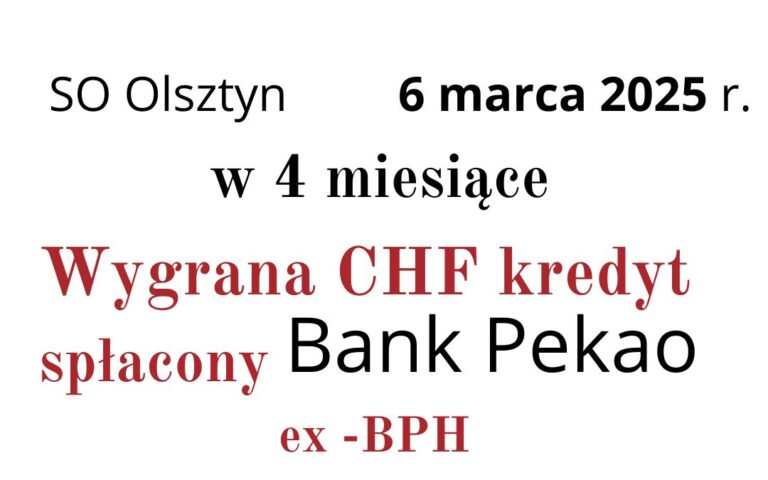 06.03.2025 Kredyt hipoteczny Pekao | Ratunek dla kredytobiorców „walutowych” od&nbsp;kredytu CHF EUR