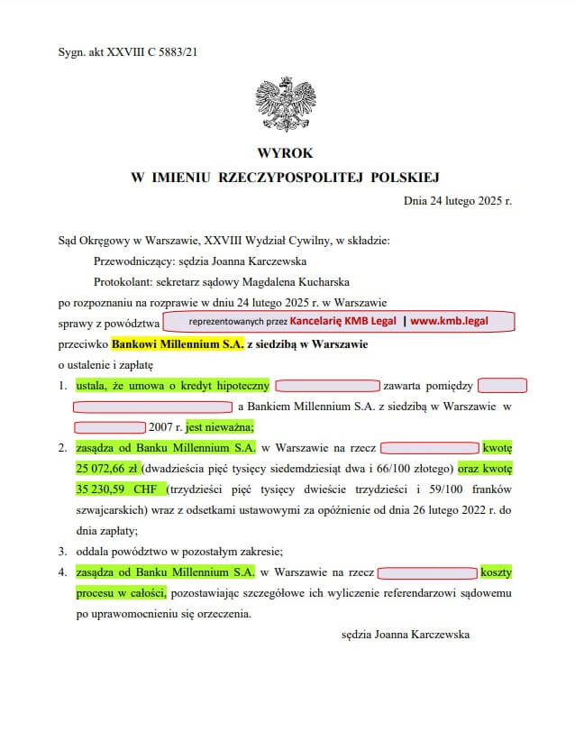 bank millennium kursy walut