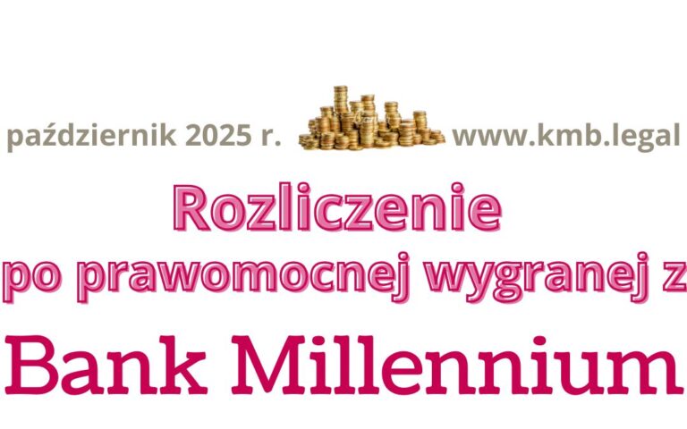 Kredyt frankowy Millenium pozew | Rozliczenie z&nbsp;bankiem po&nbsp;prawomocnej wygranej CHF