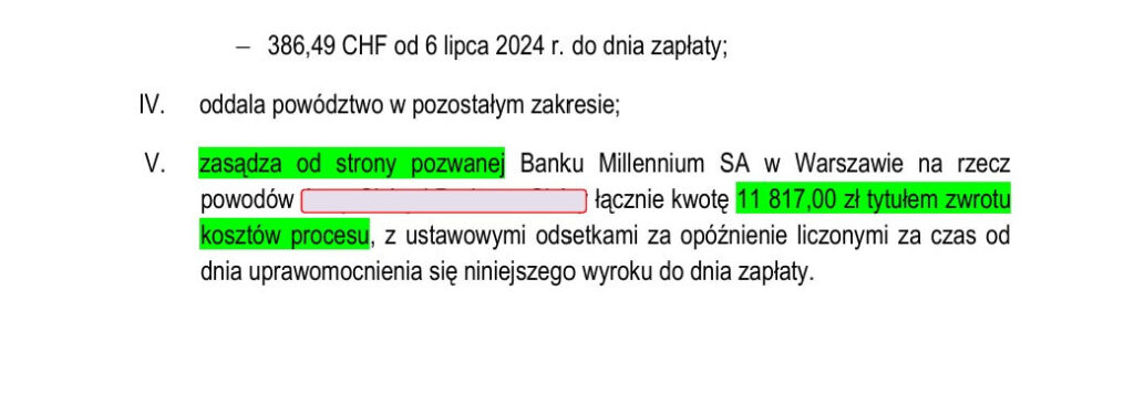 Millekredyt DOM w CHF