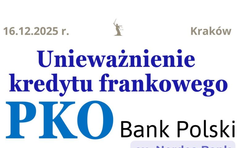 16.12.2025r. Nordea Habitat 2011 wyroki | Kolejna wygrana CHF z PKO BP
