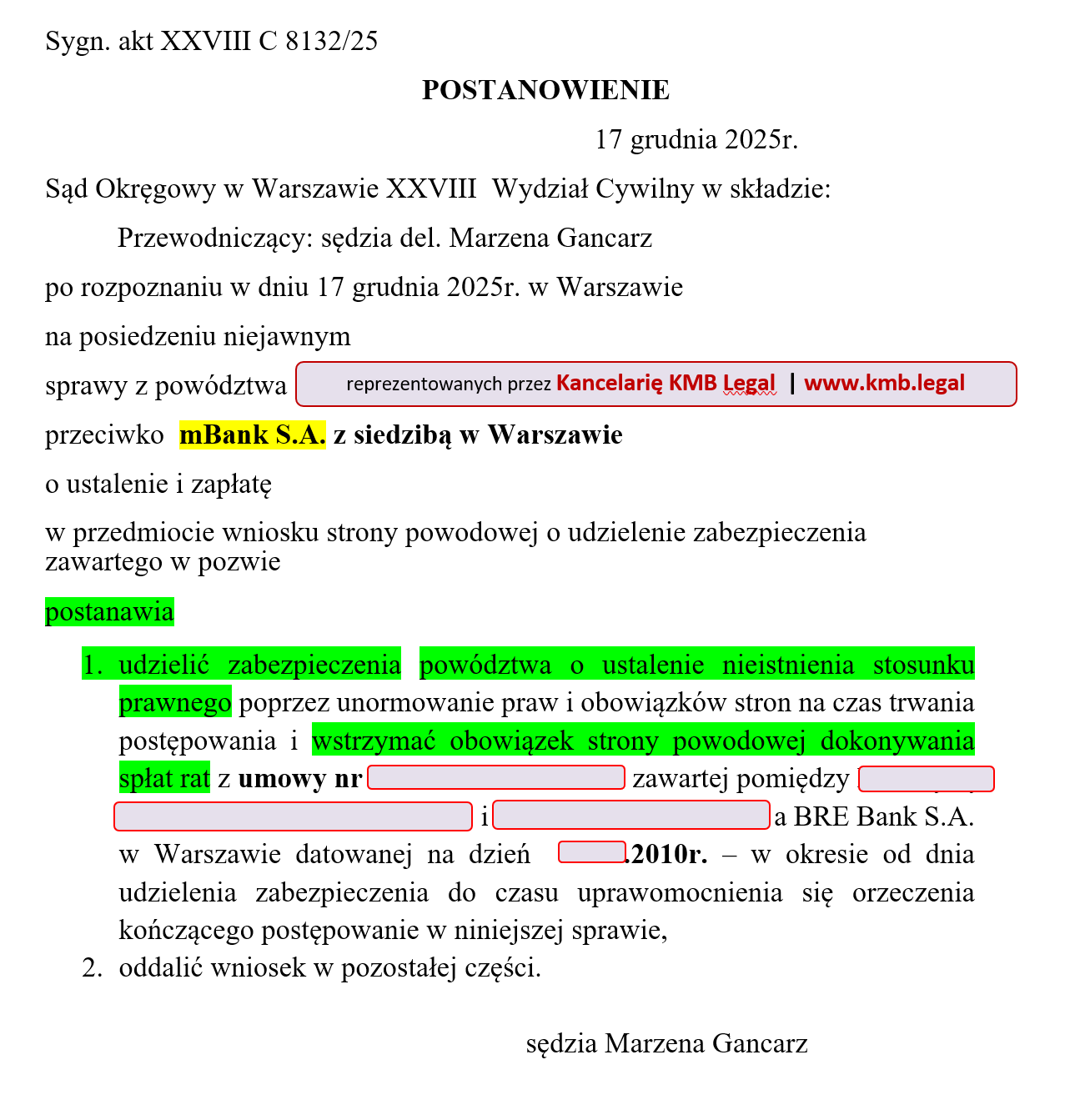 mBank Wakacje Kredytowe kredyt hipoteczny