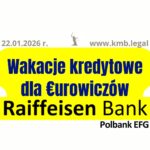 Raiffeisen kurs EUR | Wakacje Kredytowe w&nbsp;2 miesiące od&nbsp;złożenia pozwu!