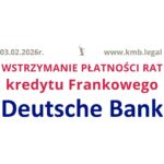 Frankowicze forum | Wakacje kredytowe Deutsche Bank